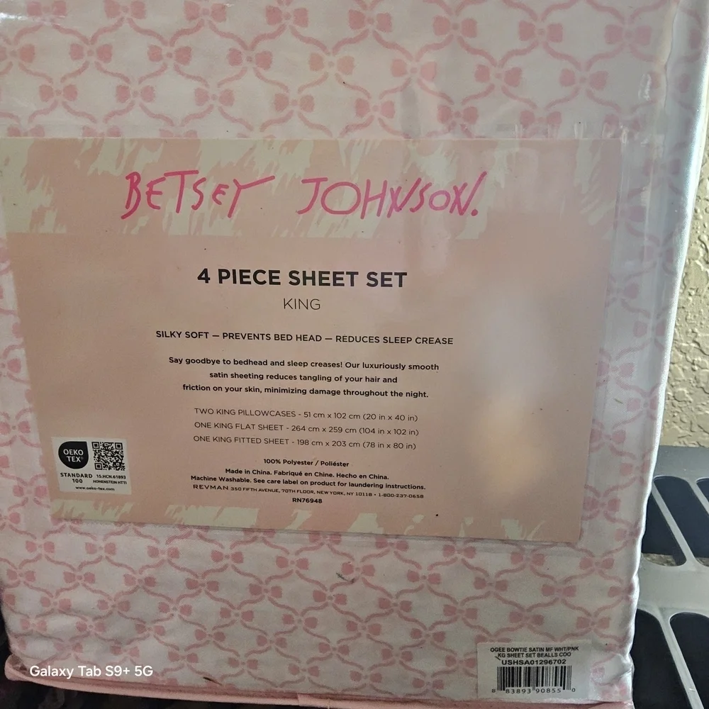Betsey Johnson Pink Sheet Set